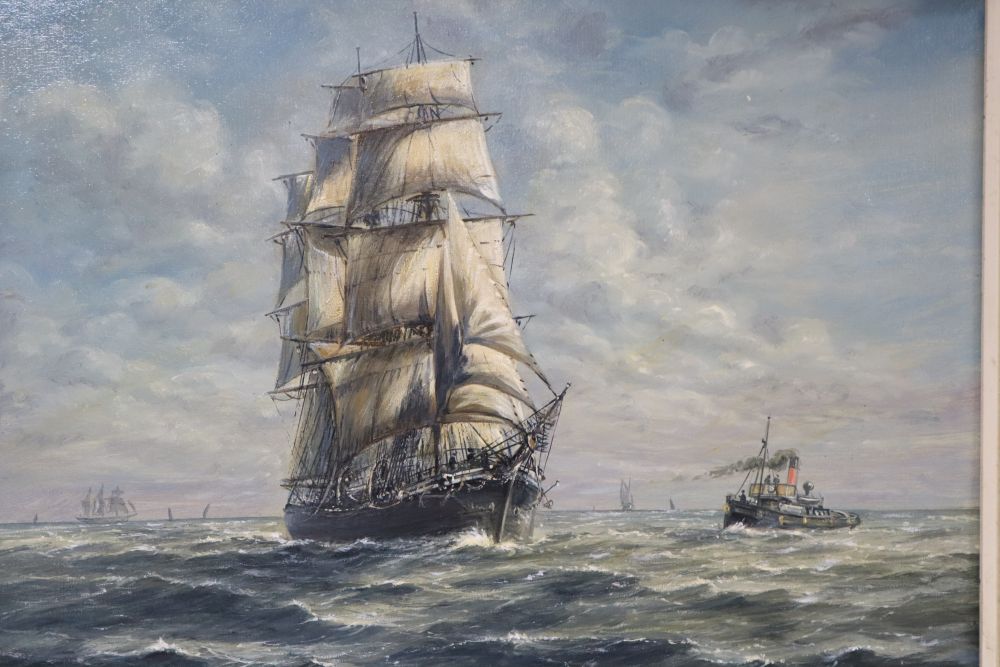 Max Parsons A.R.C.A. (1915-1998), oil on board, Hull Roads and another of a clipper, signed